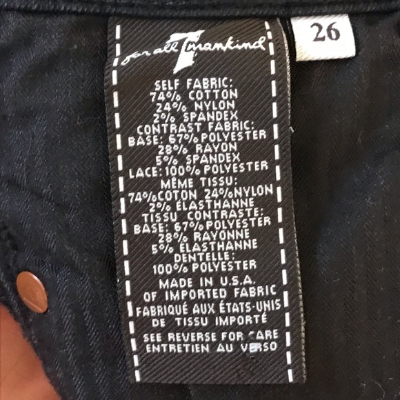 7 For All Mankind Lace Stripe Stretch Jean - Picture 2 of 5